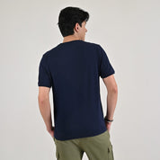 Playera Supply Slim Fit Cuello redondo AD68 Azul marino