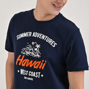 Playera Supply Slim Fit Cuello redondo AD68 Azul marino