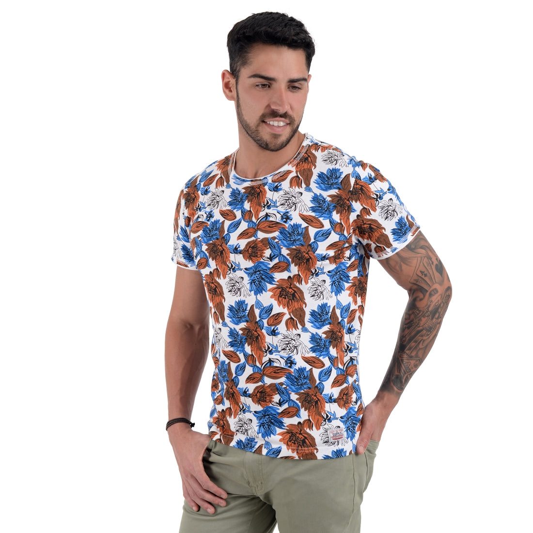 Playera Supply Slim Fit Cuello Redondo E914 Blanco