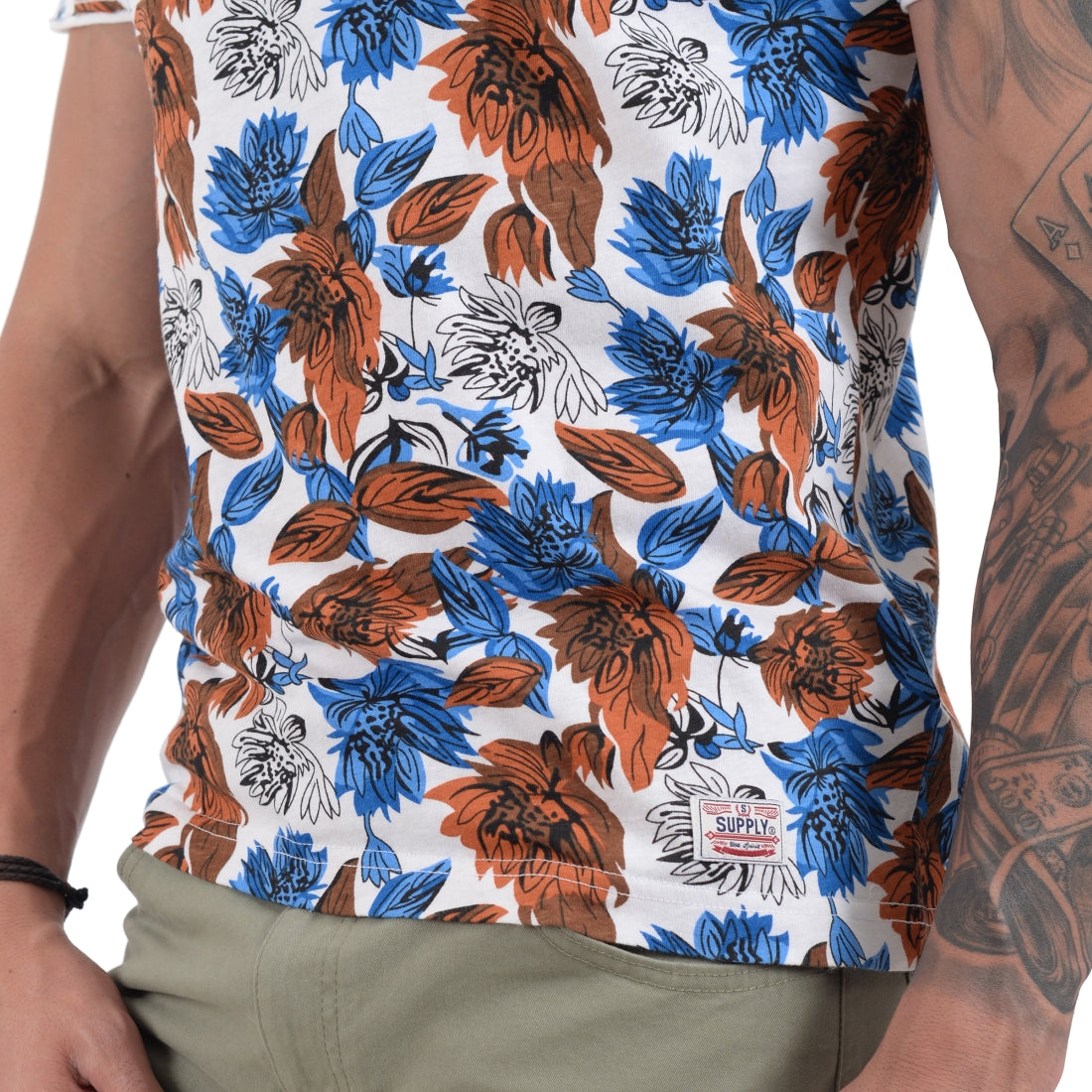 Playera Supply Slim Fit Cuello Redondo E914 Blanco