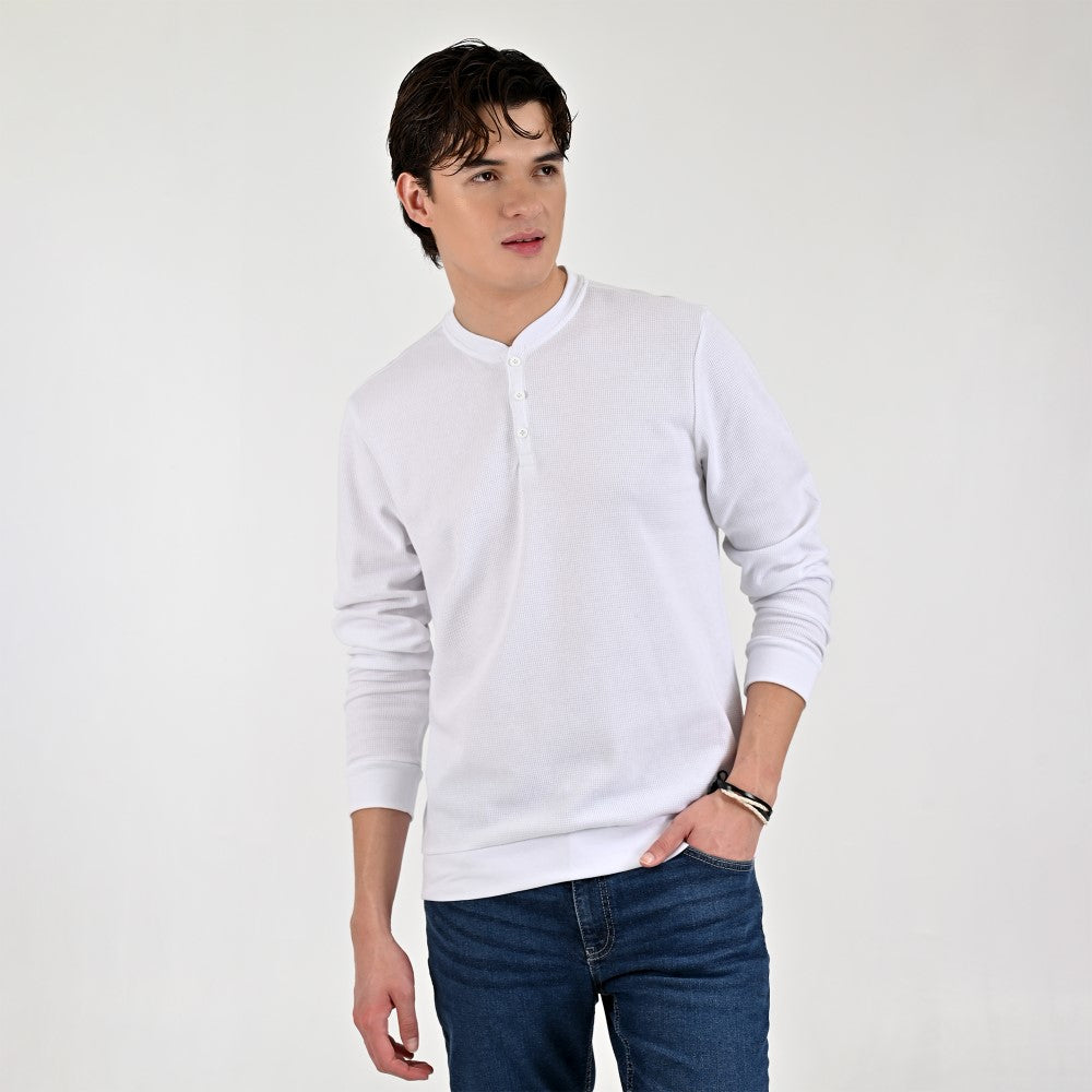 Playera Supply Para Caballero Manga larga Regular Fit B909 Blanco