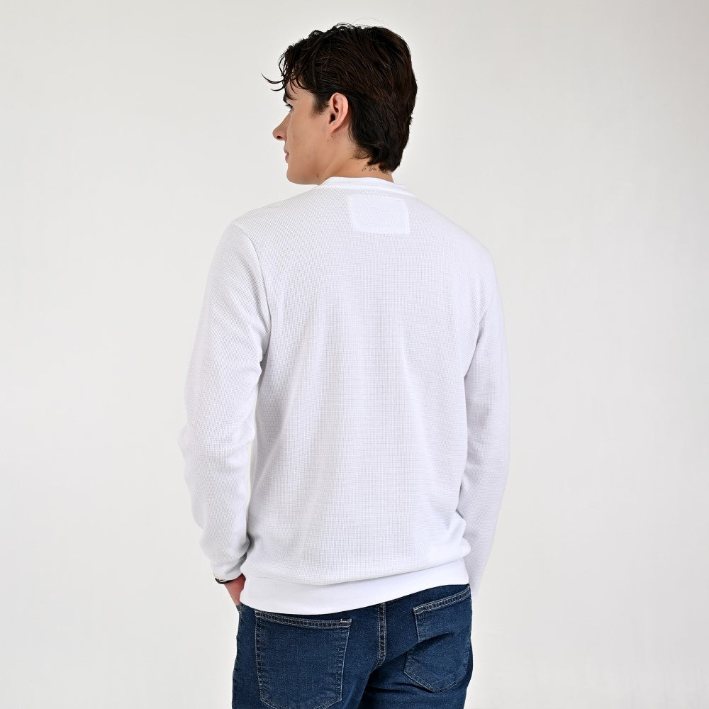 Playera Supply Para Caballero Manga larga Regular Fit B909 Blanco