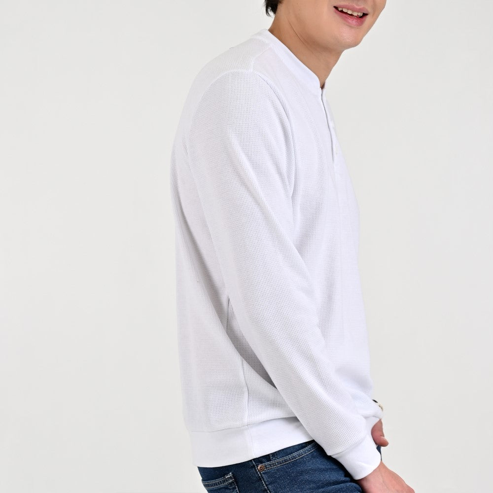 Playera Supply Para Caballero Manga larga Regular Fit B909 Blanco