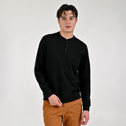 Playera Supply Para Caballero Manga larga Regular Fit B909 Negro