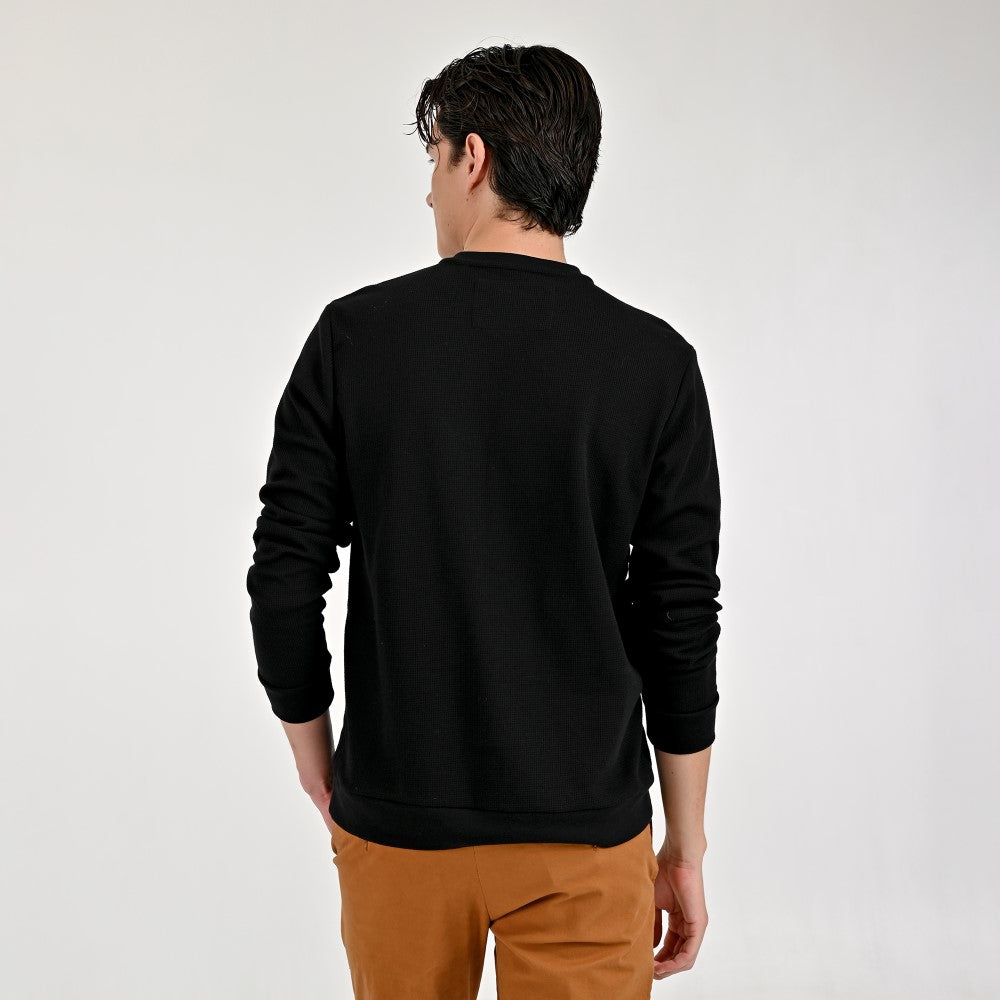 Playera Supply Para Caballero Manga larga Regular Fit B909 Negro