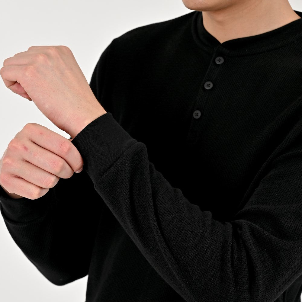 Playera Supply Para Caballero Manga larga Regular Fit B909 Negro