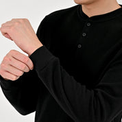 Playera Supply Para Caballero Manga larga Regular Fit B909 Negro