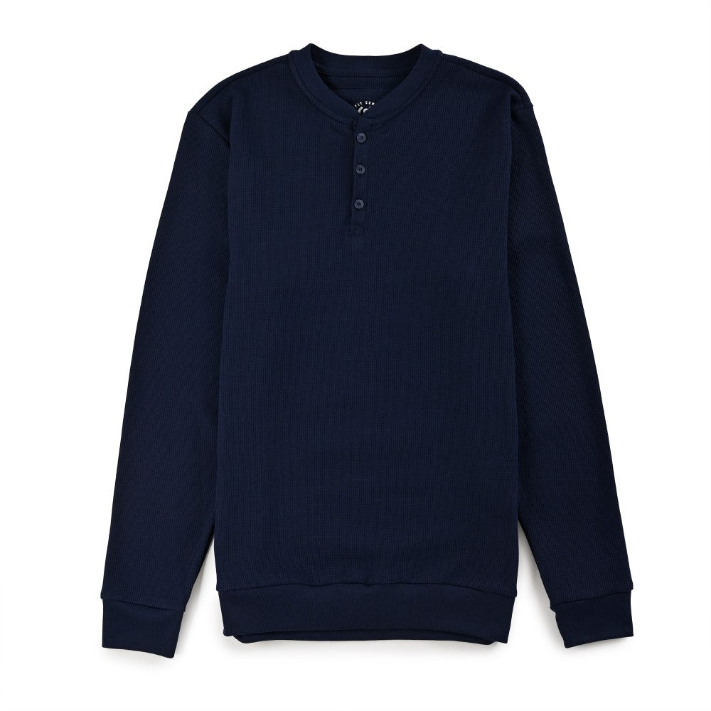 Playera Supply Para Caballero Manga larga Regular Fit B909 Azul Marino