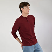 Playera Supply Para Caballero Manga larga Regular Fit B909 Vino