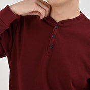 Playera Supply Para Caballero Manga larga Regular Fit B909 Vino