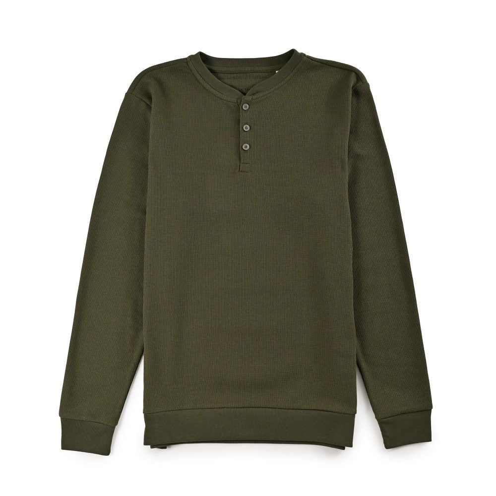 Playera Supply Para Caballero Manga larga Regular Fit B909 Verde Olivo