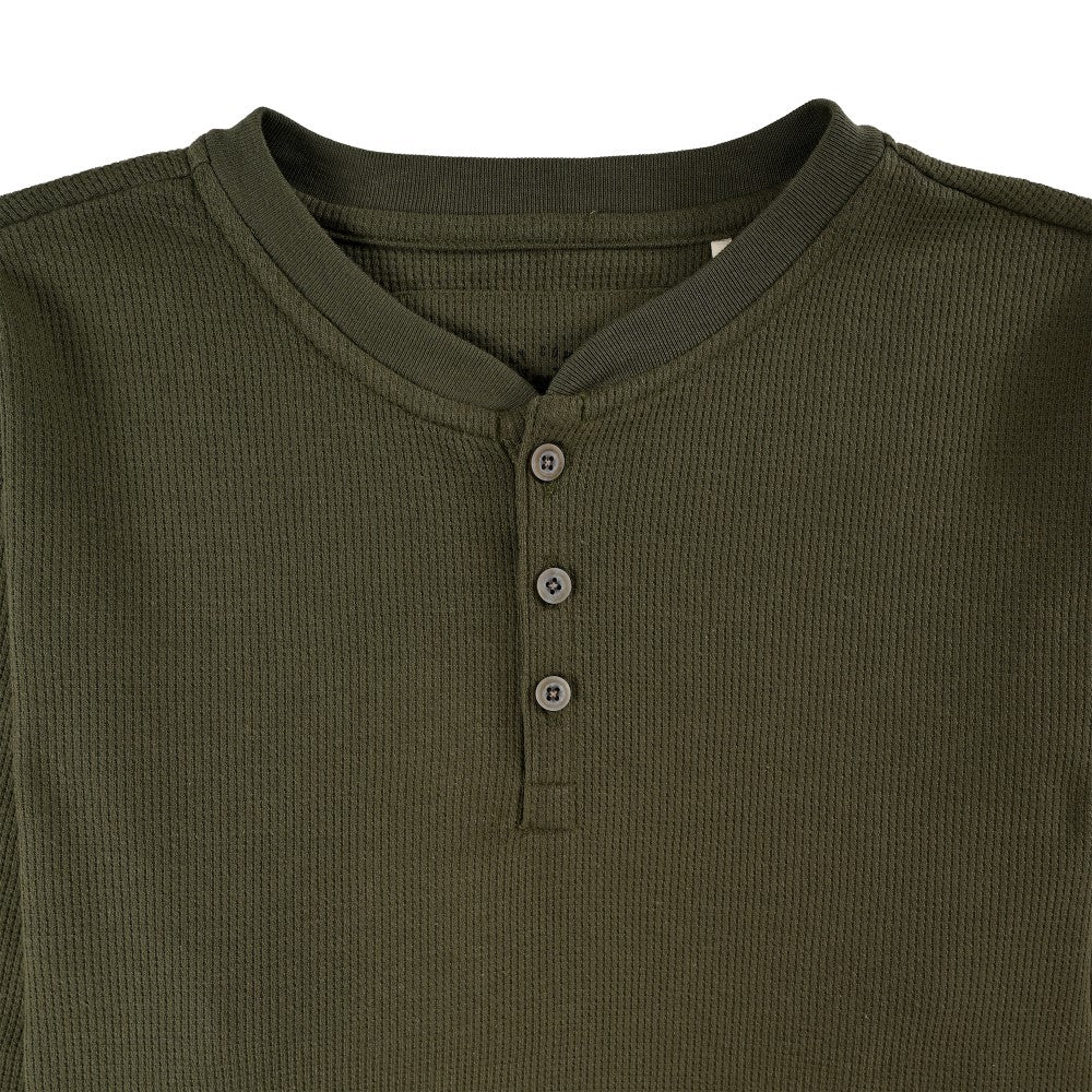 Playera Supply Para Caballero Manga larga Regular Fit B909 Verde Olivo