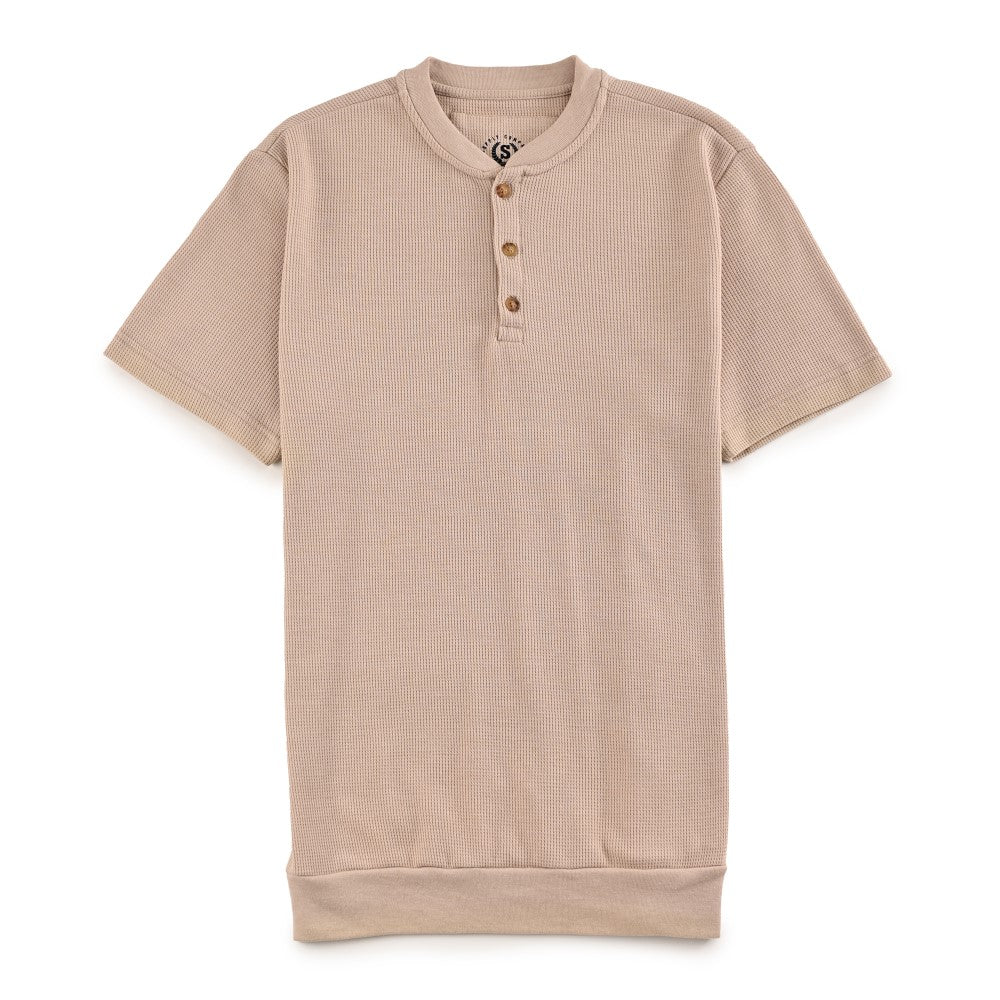 Playera Supply Slim Fit Cuello henley 6909 Beige