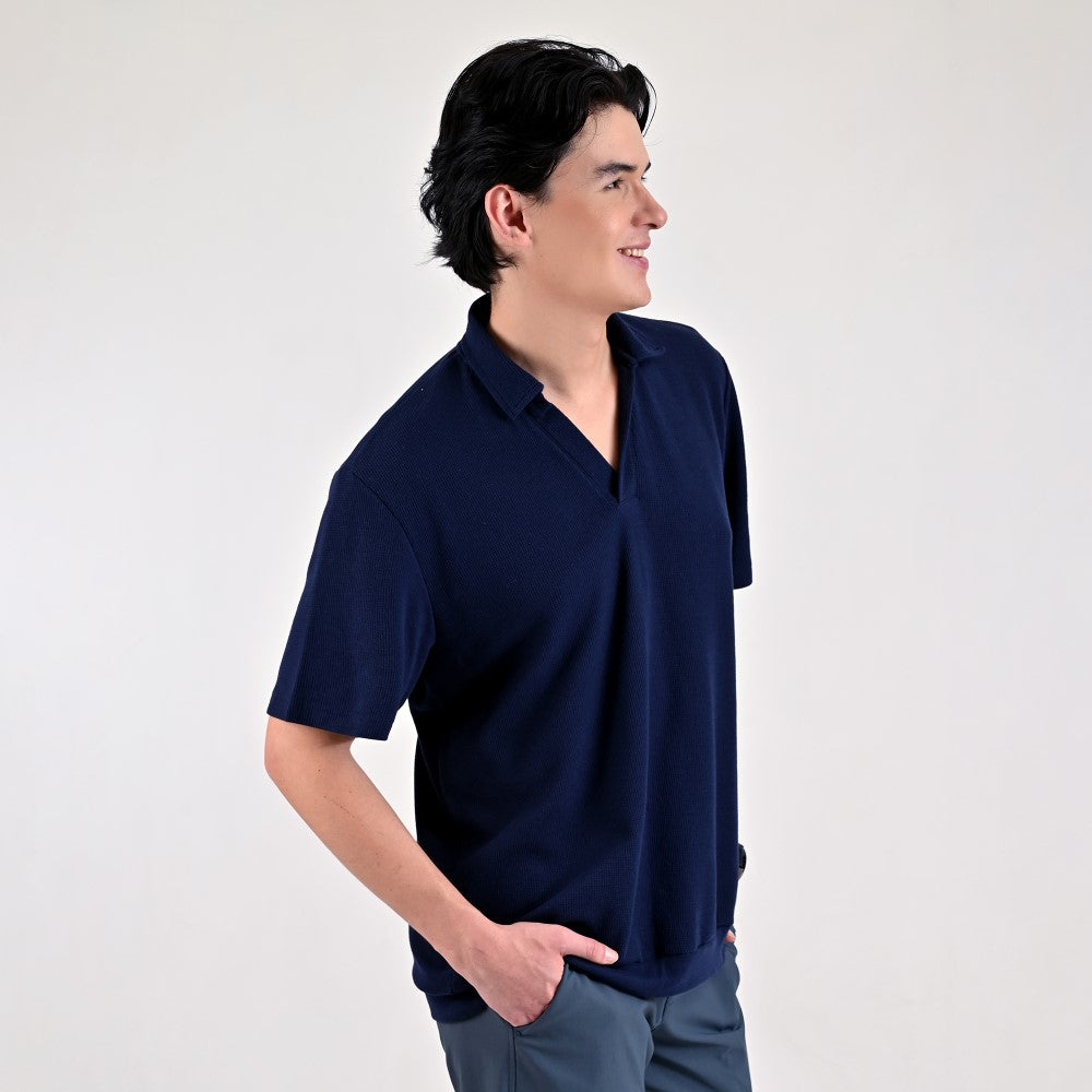 Playera Supply Slim Fit Tipo polo 6909 Azul marino