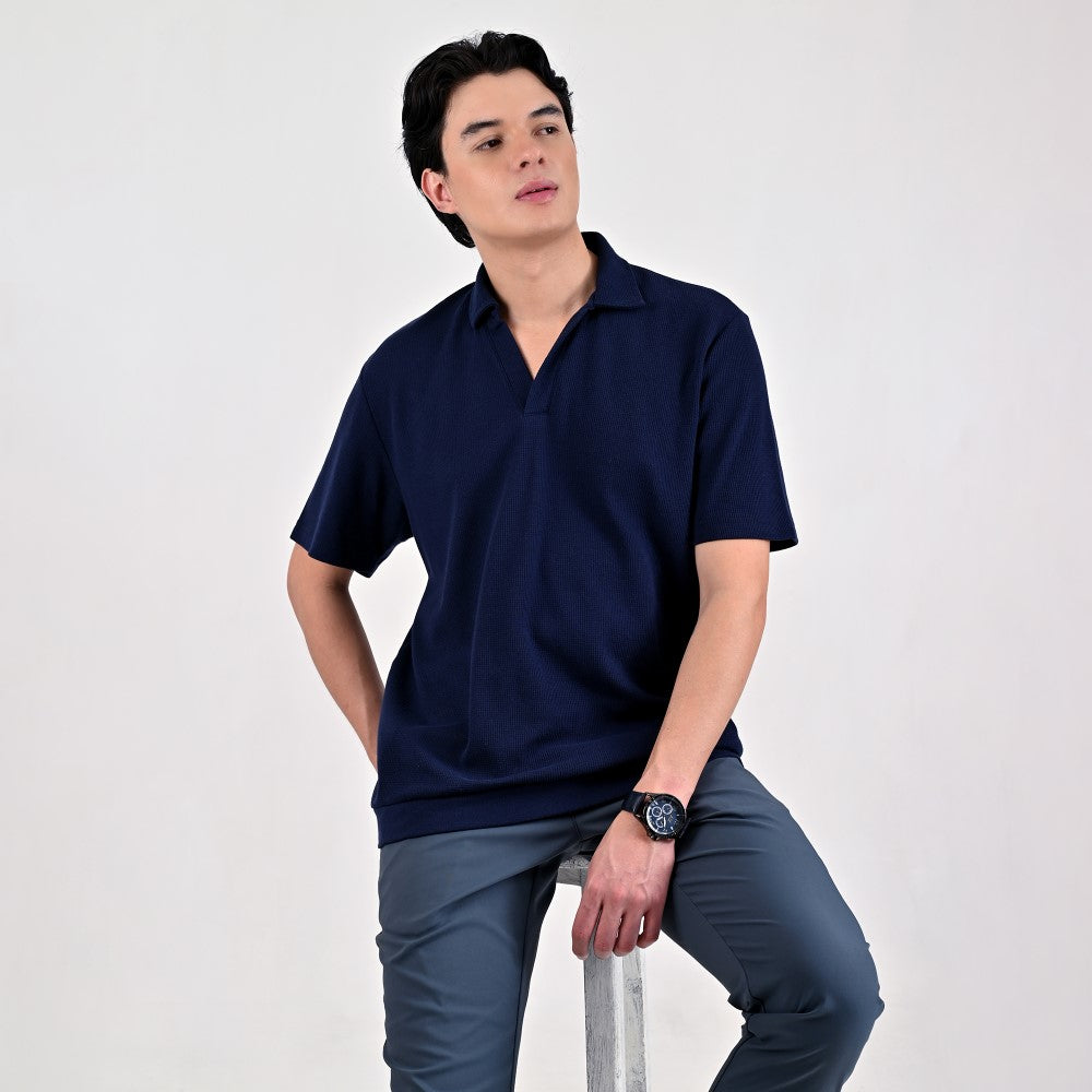 Playera Supply Slim Fit Tipo polo 6909 Azul marino