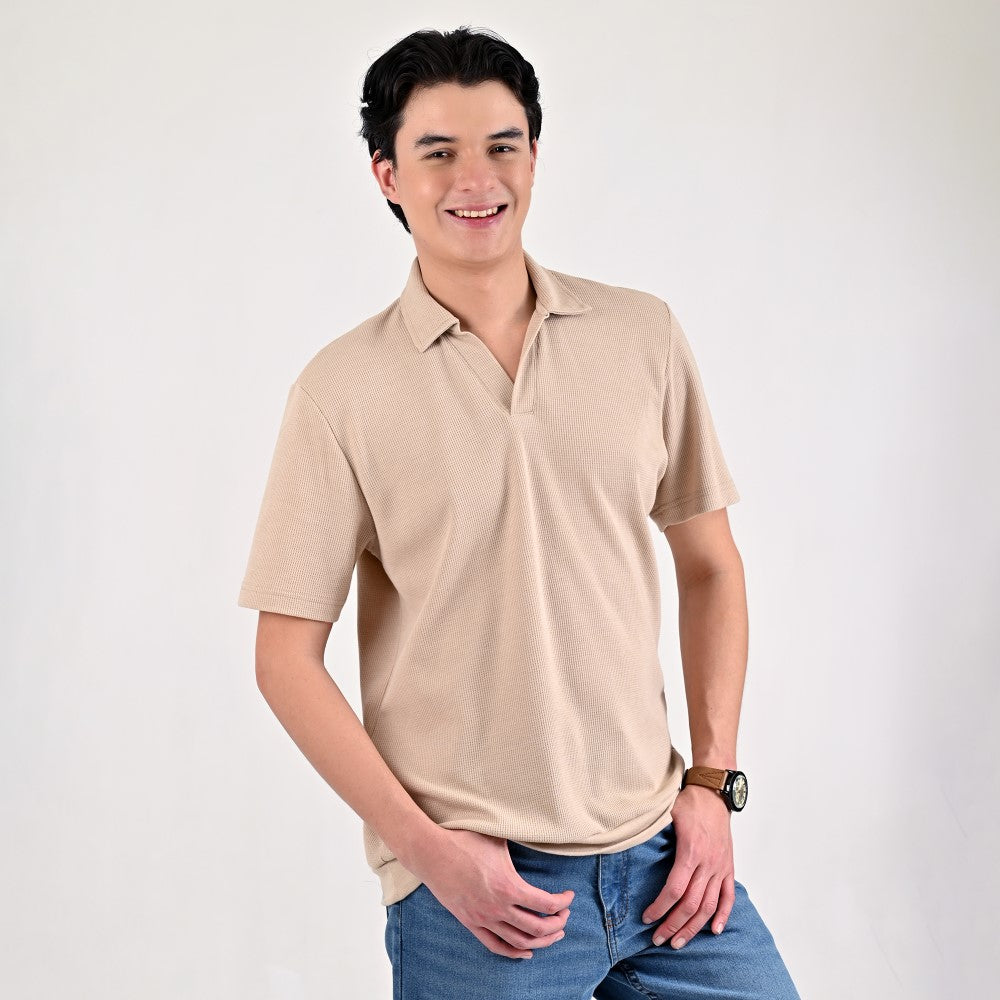 Playera Supply Slim Fit Tipo polo 6909 Beige