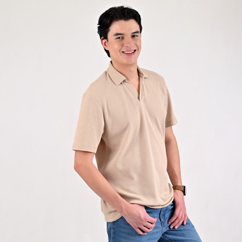 Playera Supply Slim Fit Tipo polo 6909 Beige