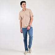 Playera Supply Slim Fit Tipo polo 6909 Beige