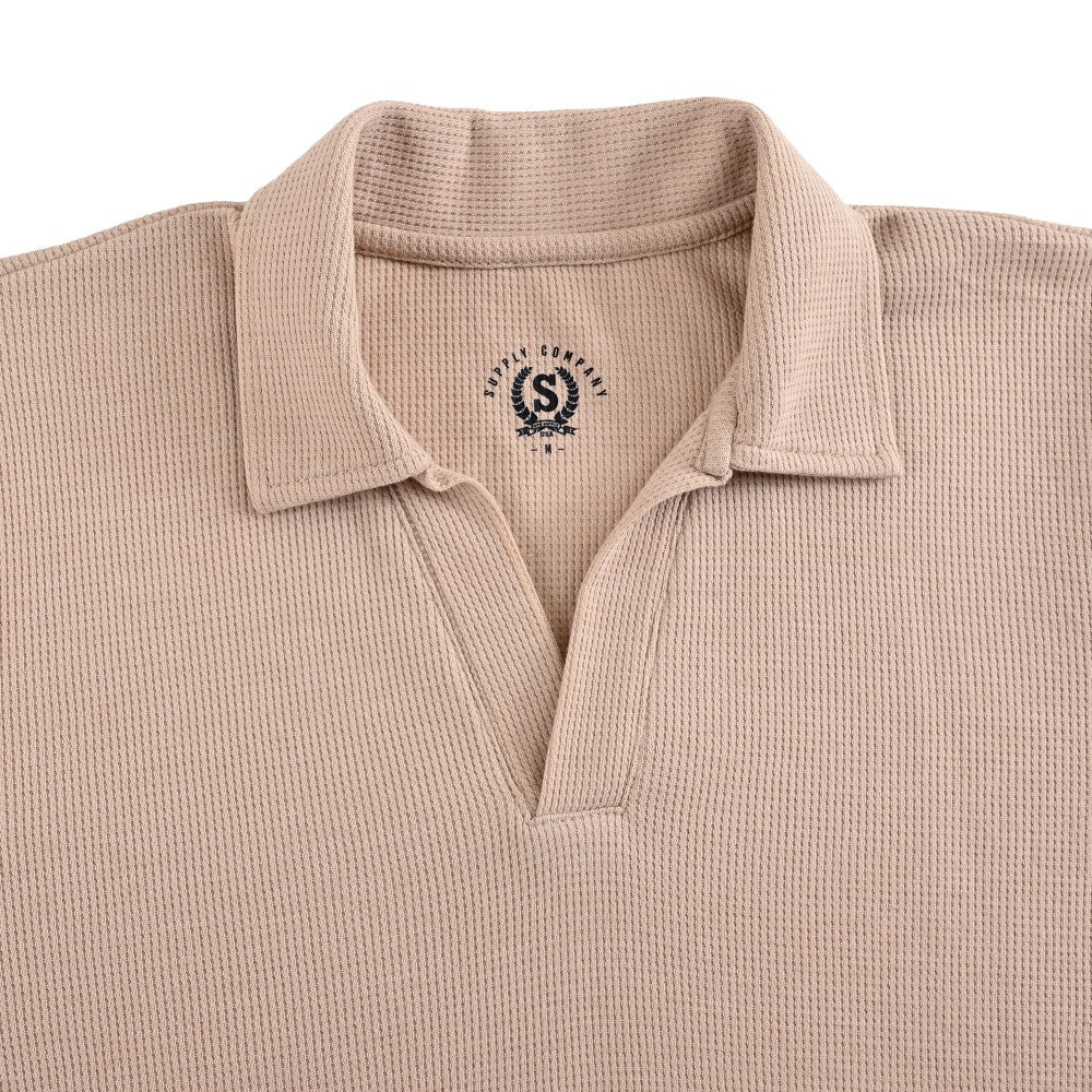 Playera Supply Slim Fit Tipo polo 6909 Beige