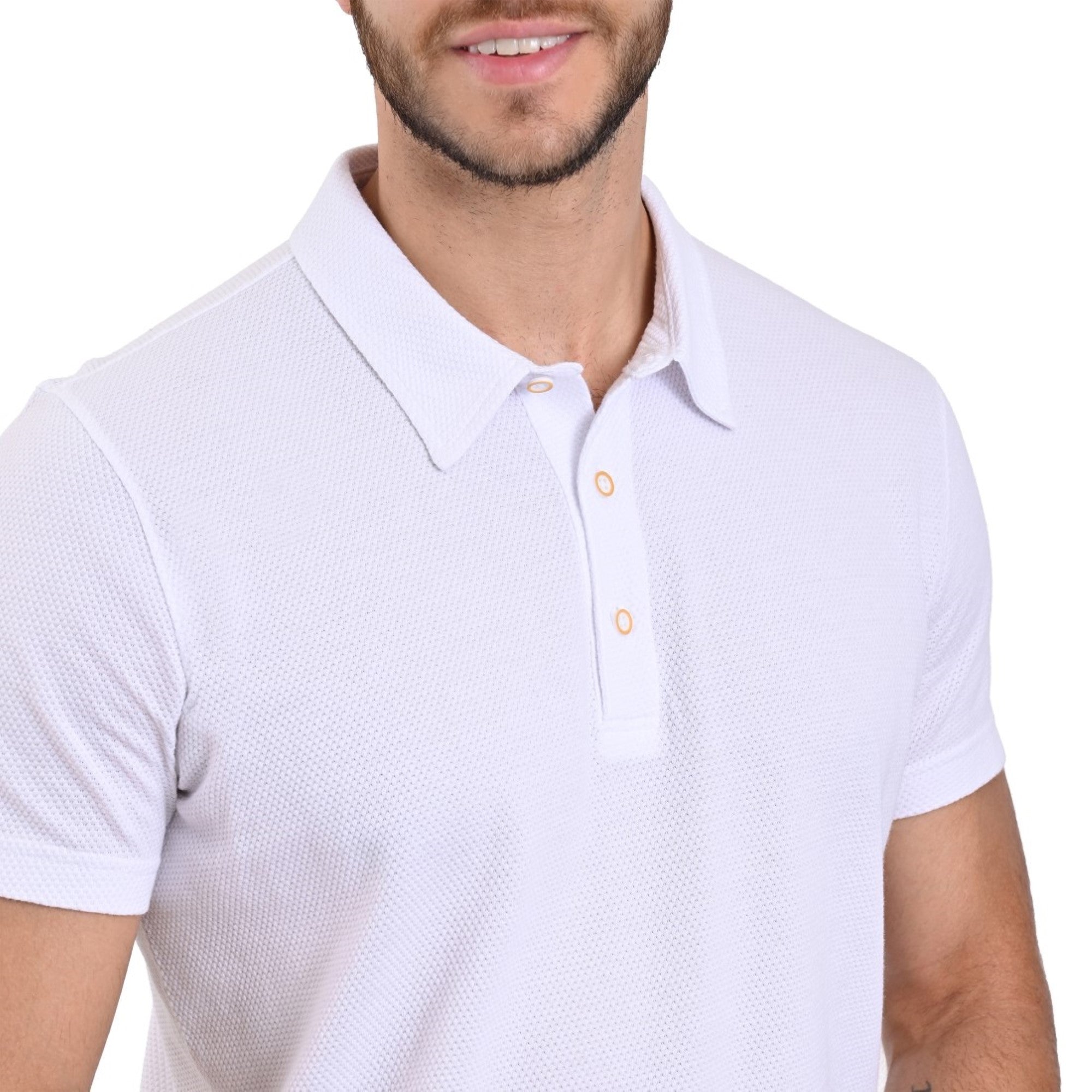 Playera Supply Slim Fit Cuello Polo 0889 Blanco