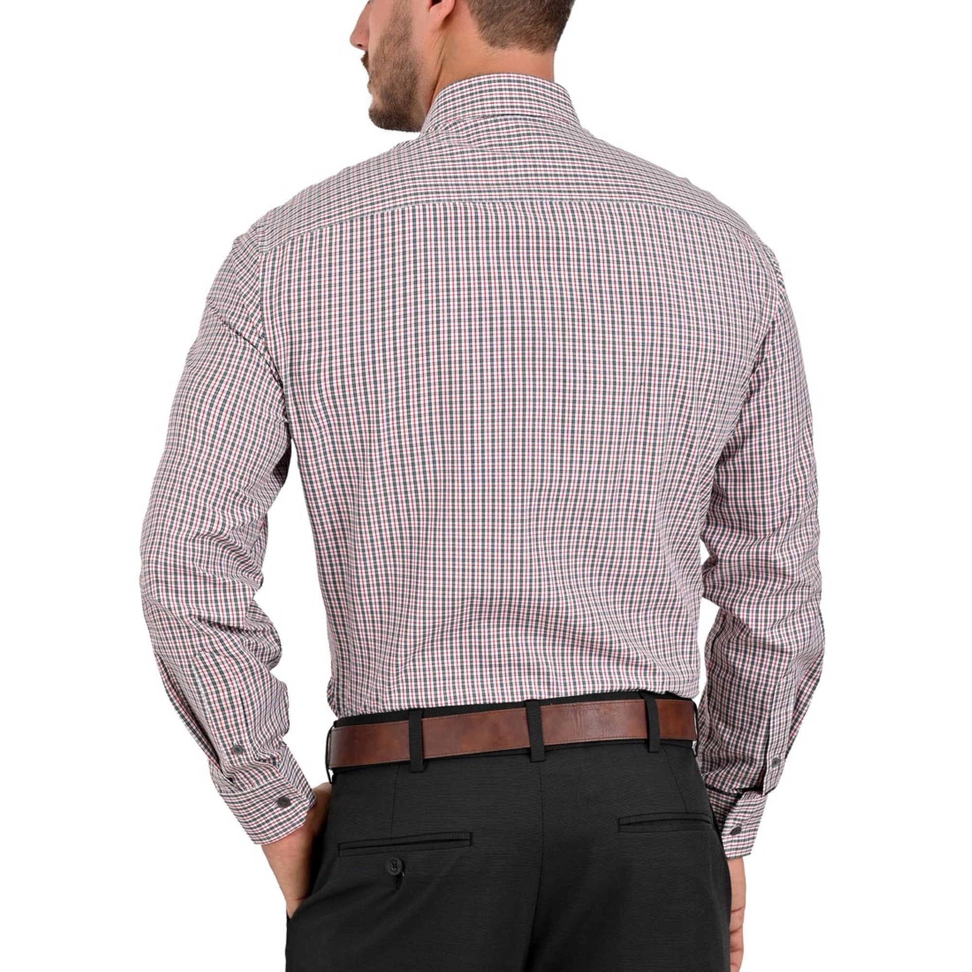 Camisa Sansabelt Regular Fit Boton Oculto 3792 Rojo