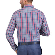 Camisa Sansabelt Regular Fit Manga Larga Boton Oculto 3812 Marino