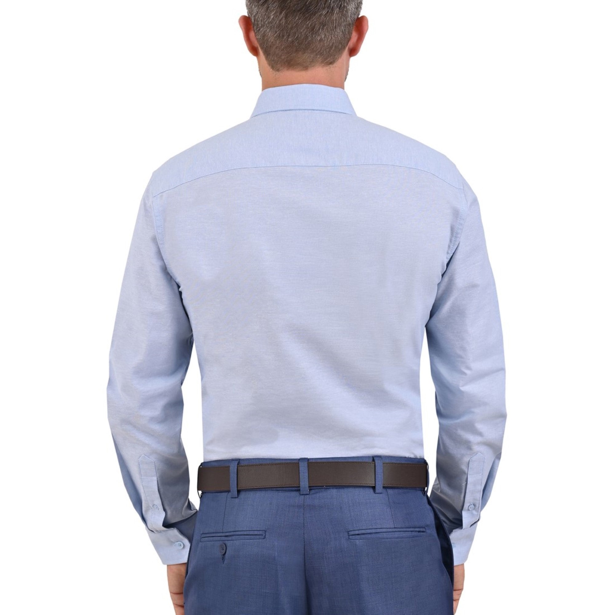 Camisa Sansabelt Regular Fit Manga Larga Botón Oculto 4341