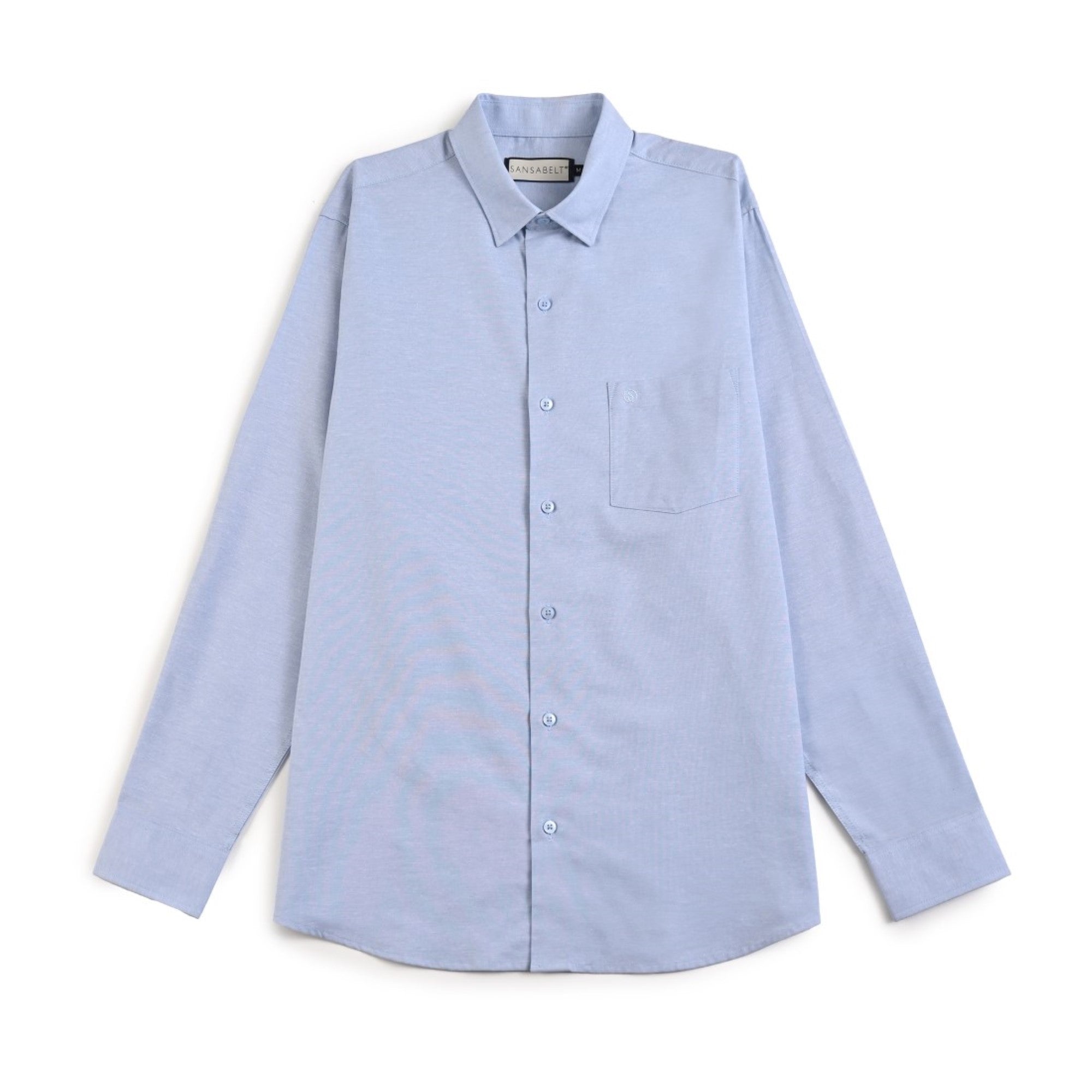 Camisa Sansabelt Regular Fit Manga Larga Botón Oculto 4341