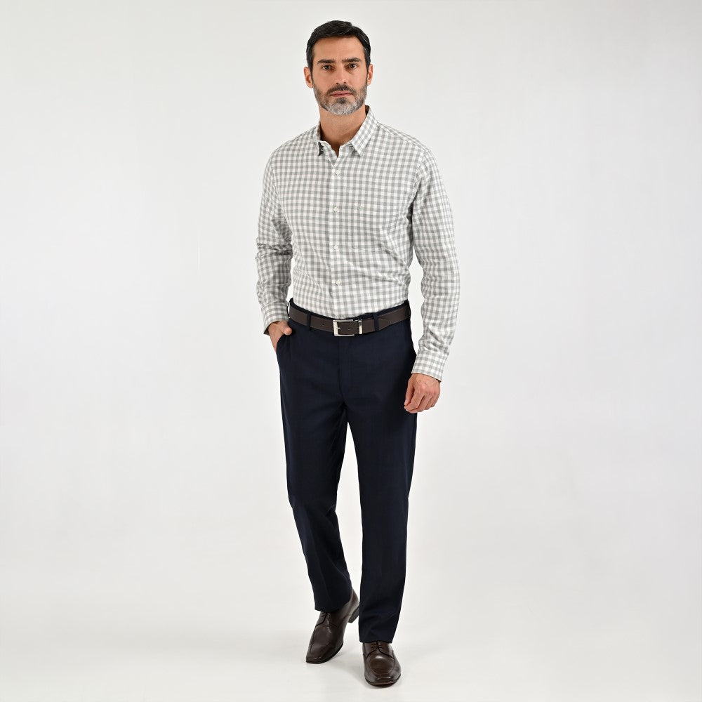Camisa Sansabelt Para Caballero Manga Larga Regular Fit 8059 Pistache