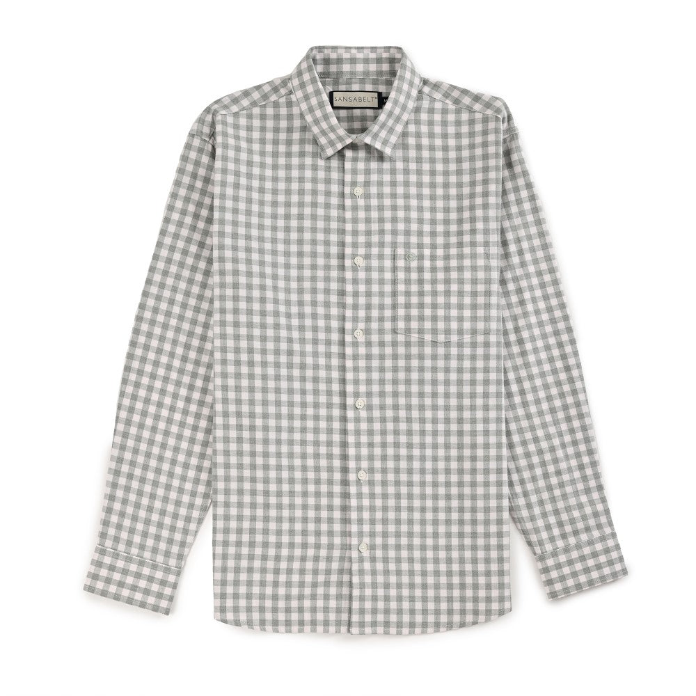 Camisa Sansabelt Para Caballero Manga Larga Regular Fit 8059 Pistache