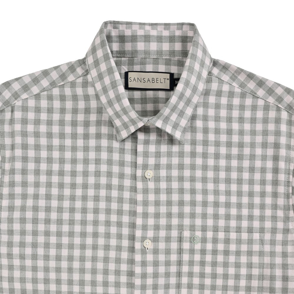 Camisa Sansabelt Para Caballero Manga Larga Regular Fit 8059 Pistache
