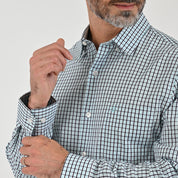 Camisa Sansabelt Para Caballero Manga Larga Regular Fit 8060 Beige Claro