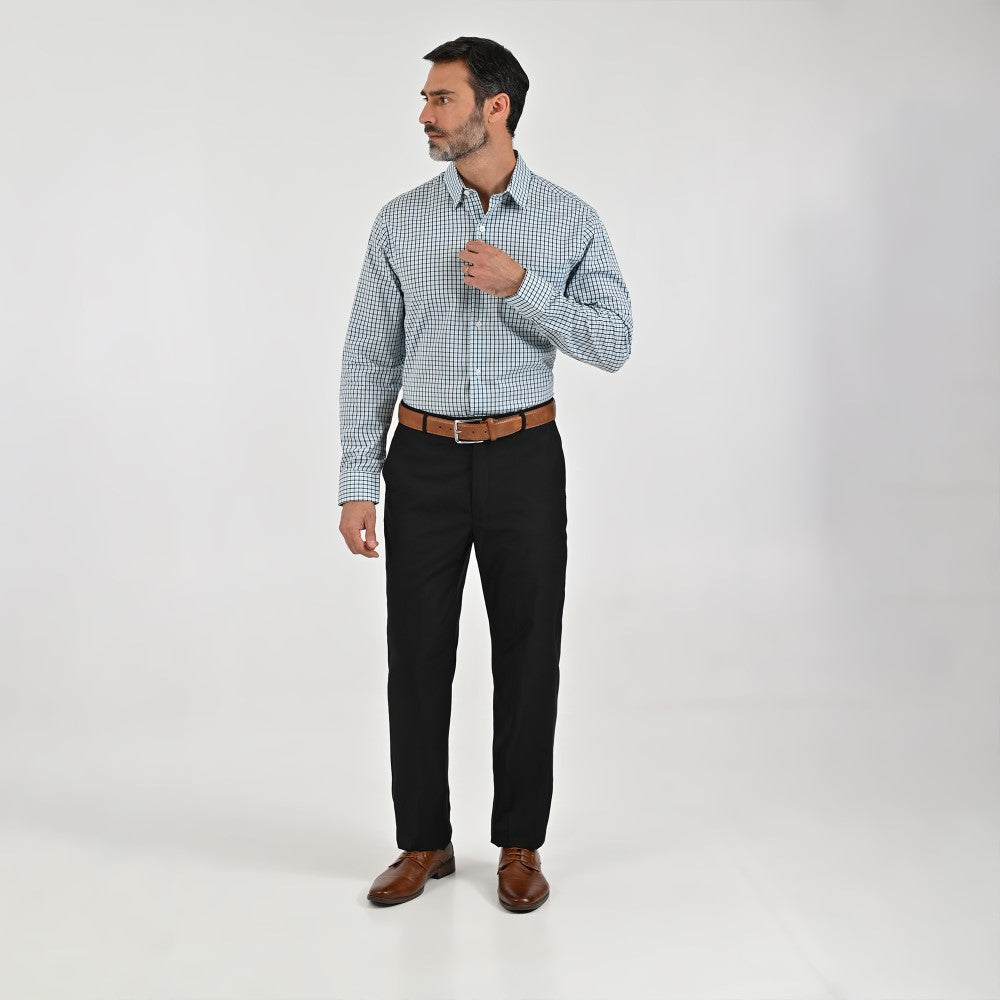 Camisa Sansabelt Para Caballero Manga Larga Regular Fit 8060 Beige Claro