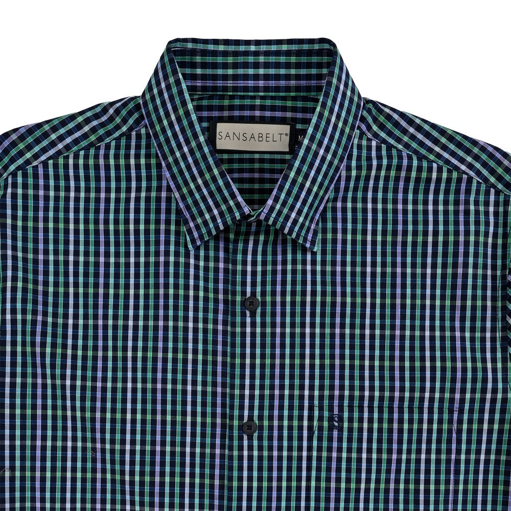 Camisa Sansabelt Para Caballero Manga Larga Regular Fit 8062 Azul Marino