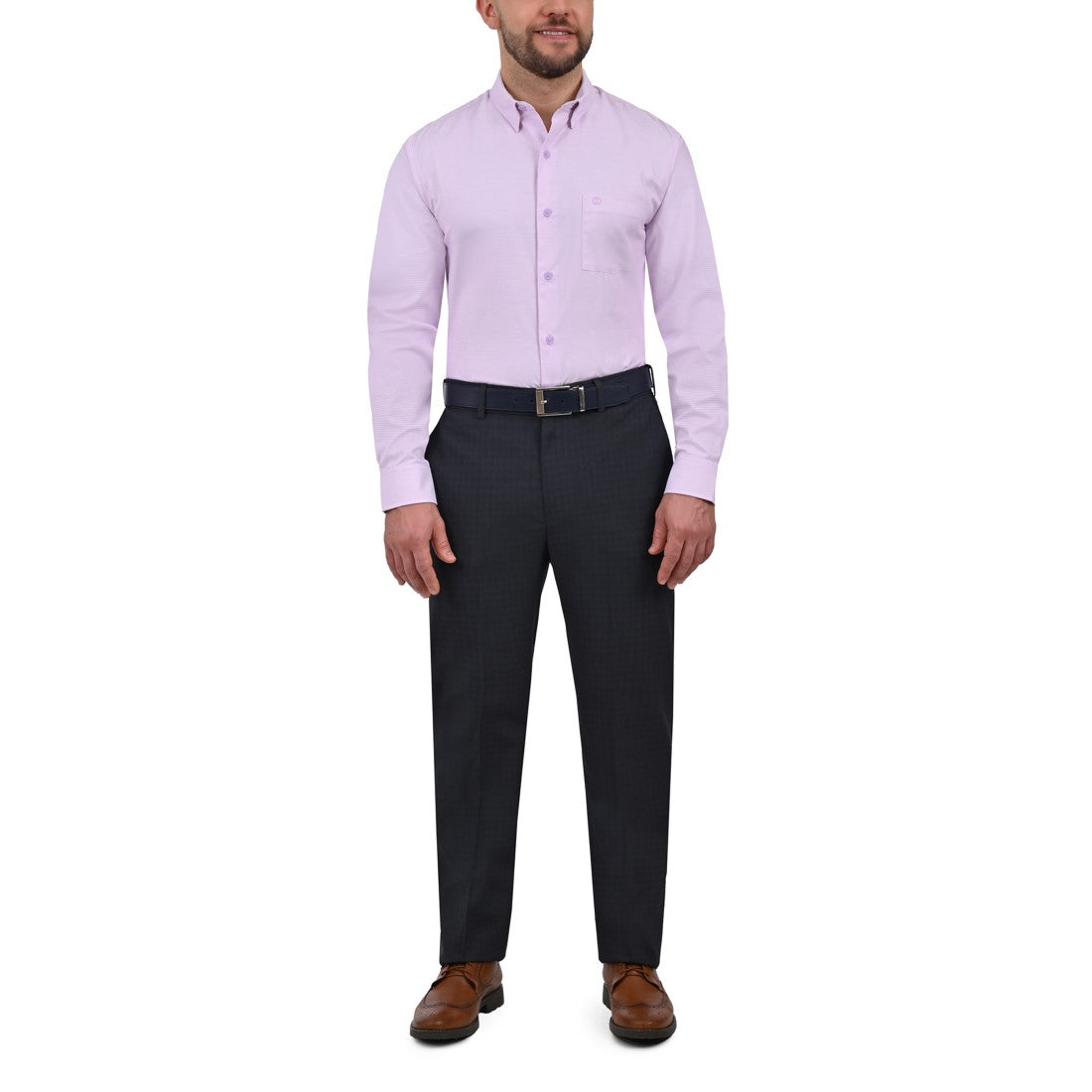 Camisa Sansabelt Regular Fit Boton Oculto Manga Larga 3051