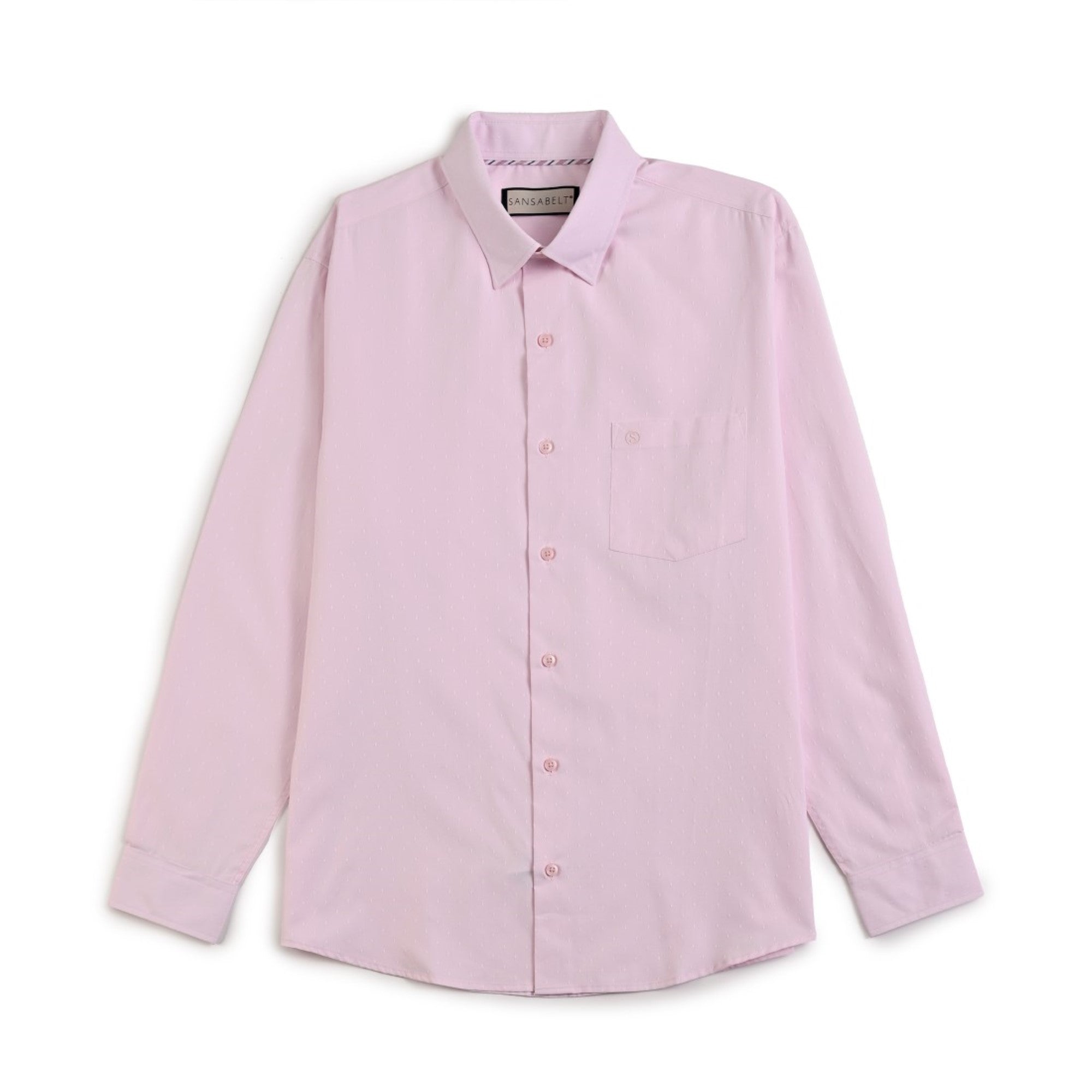 Camisa Sansabelt Regular Fit Manga Larga Boton Oculto 3789