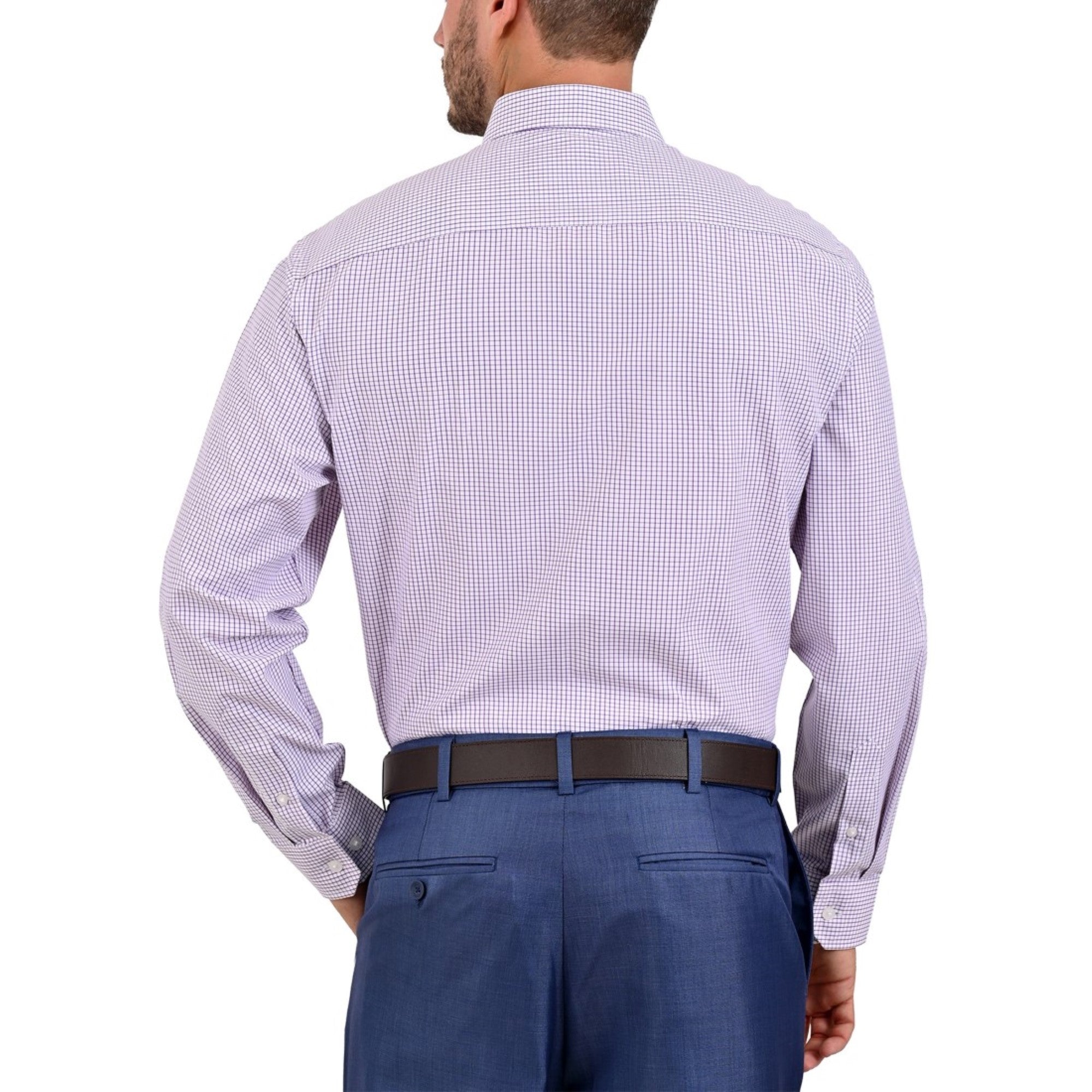 Camisa Sansabelt Regular Fit Manga Larga Boton Oculto 3793