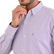 Camisa Sansabelt Regular Fit Manga Larga Boton Oculto 3793