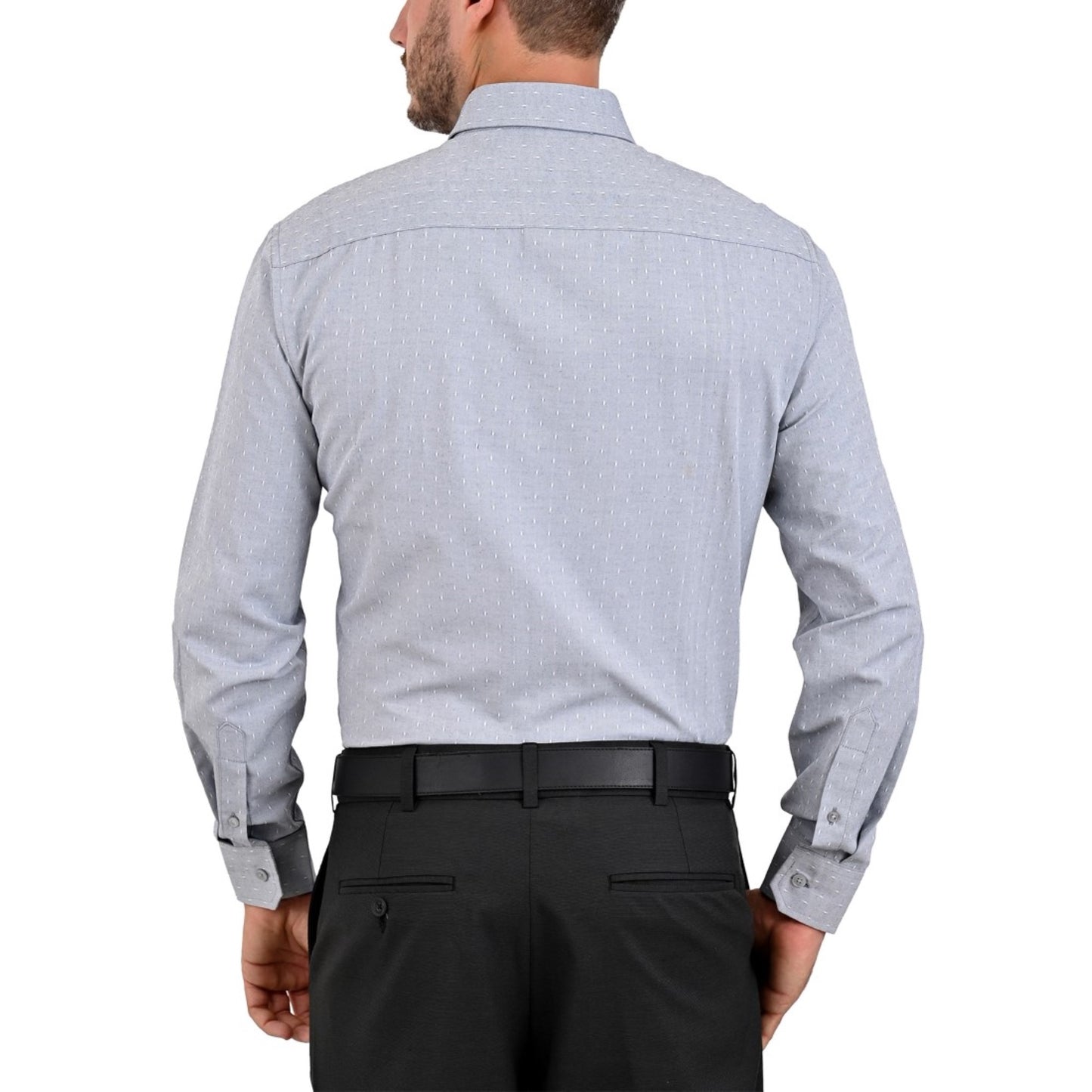 Camisa Sansabelt Regular Fit Manga Larga Boton Oculto 3794
