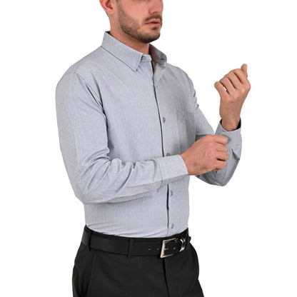 Camisa Sansabelt Regular Fit Manga Larga Boton Oculto 3794