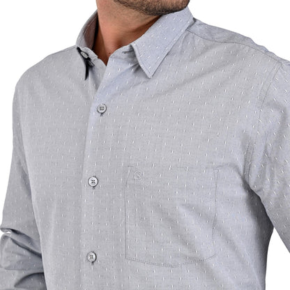 Camisa Sansabelt Regular Fit Manga Larga Boton Oculto 3794