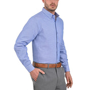 Camisa Sansabelt Regular Fit Manga Larga Boton Oculto 3811