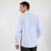 Camisa de vestir Sansabelt Regular Fit Manga larga 7567 Azul