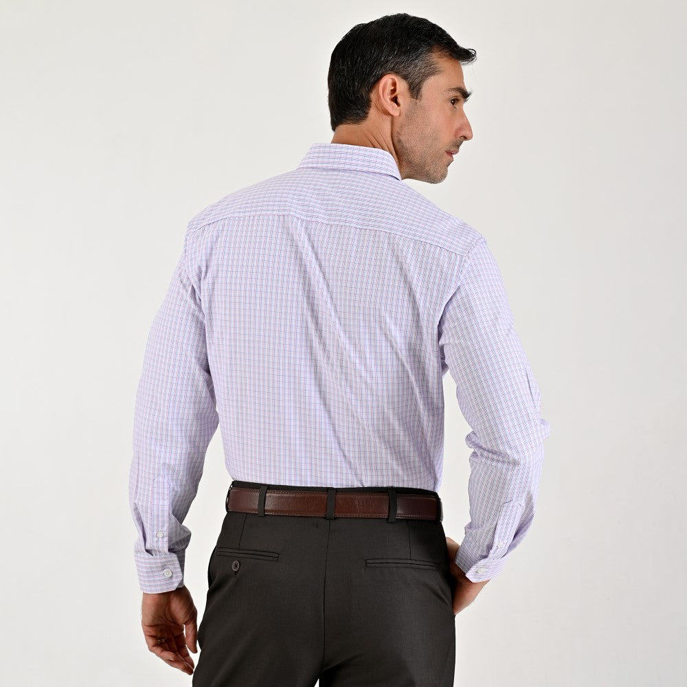 Camisa de vestir Sansabelt Regular Fit Manga larga 7571 Rosa