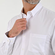 Camisa Sansabelt Para Caballero Manga Larga Regular Fit 7966 Blanco