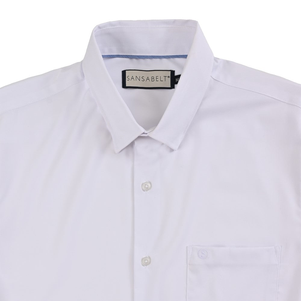 Camisa Sansabelt Para Caballero Manga Larga Regular Fit 7966 Blanco