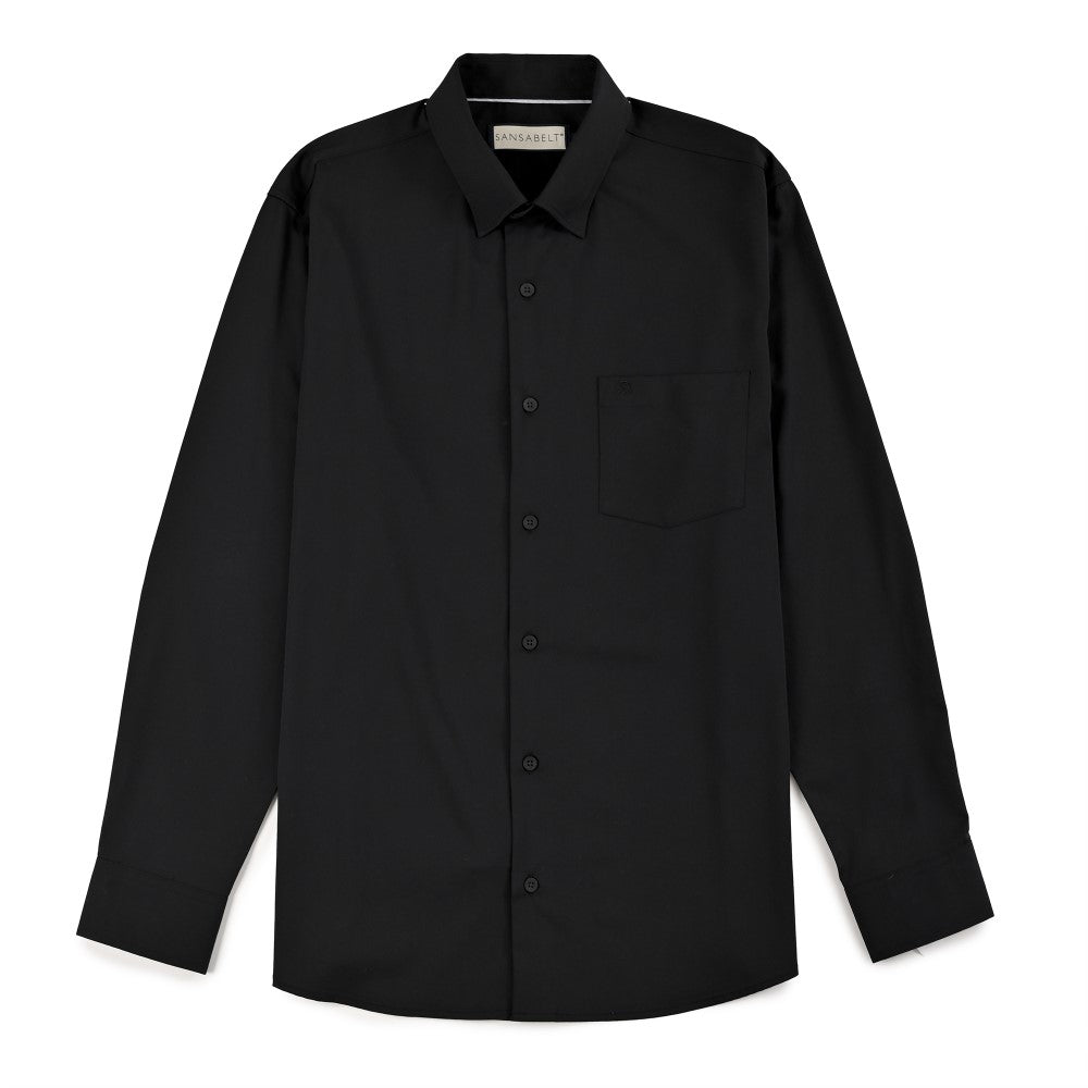 Camisa Sansabelt Para Caballero Manga Larga Regular Fit 7966 Negro