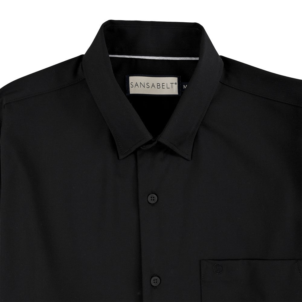 Camisa Sansabelt Para Caballero Manga Larga Regular Fit 7966 Negro