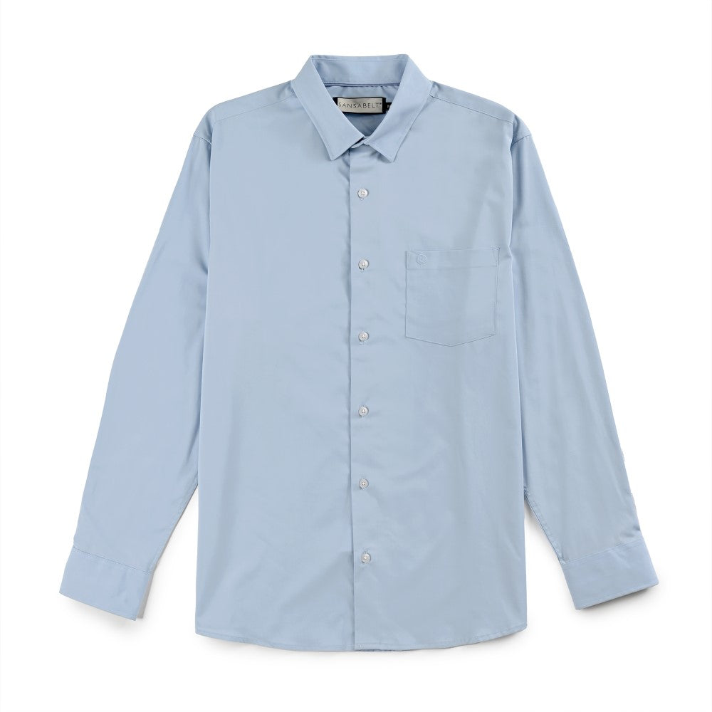 Camisa Sansabelt Para Caballero Manga Larga Regular Fit 7966 Azul