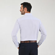 Camisa Sansabelt Para Caballero Manga Larga Regular Fit 8057 Azul